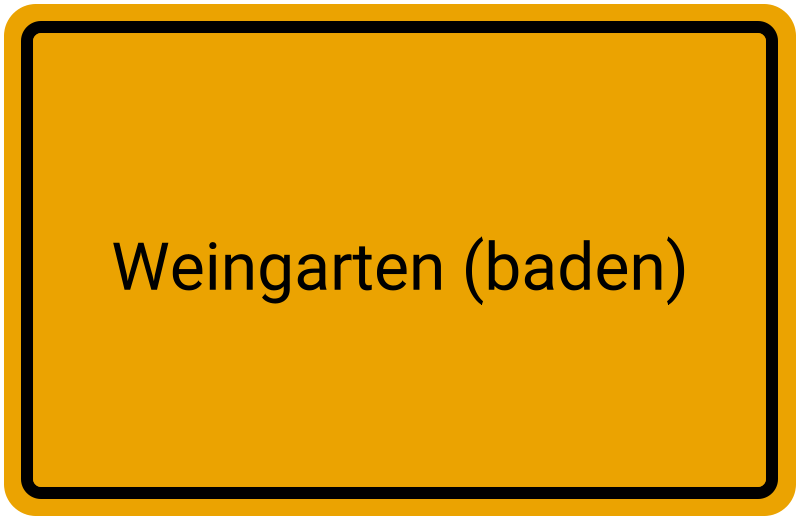 Meldebestätigung Weingarten (Baden)